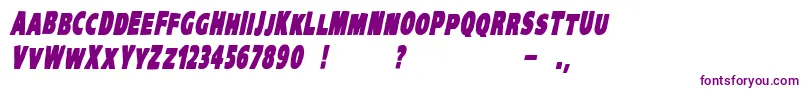 VtcKreepykomikaoneBolditalic Font – Purple Fonts on White Background