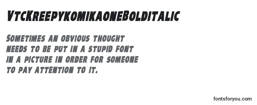 VtcKreepykomikaoneBolditalic-fontti