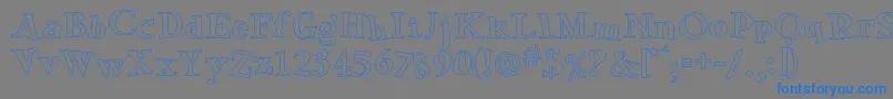 GreenEggsAndSpamOutline Font – Blue Fonts on Gray Background