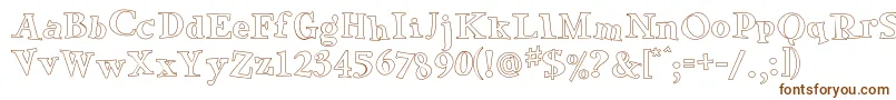 Weitere Informationen zur GreenEggsAndSpamOutline-Schriftart GreenEggsAndSpamOutline-Schriftart – Braune Schriften