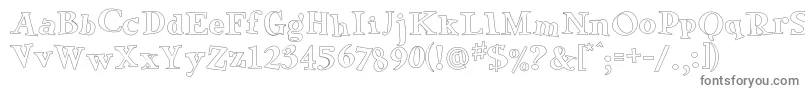 フォントGreenEggsAndSpamOutline – 灰色のフォント