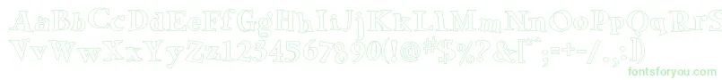 フォントGreenEggsAndSpamOutline – 緑のフォント
