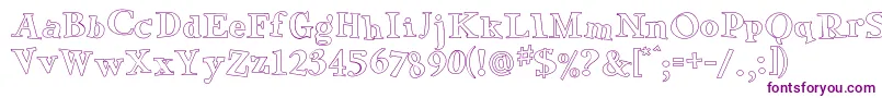 Подробнее о шрифте GreenEggsAndSpamOutline Шрифт GreenEggsAndSpamOutline – фиолетовые шрифты