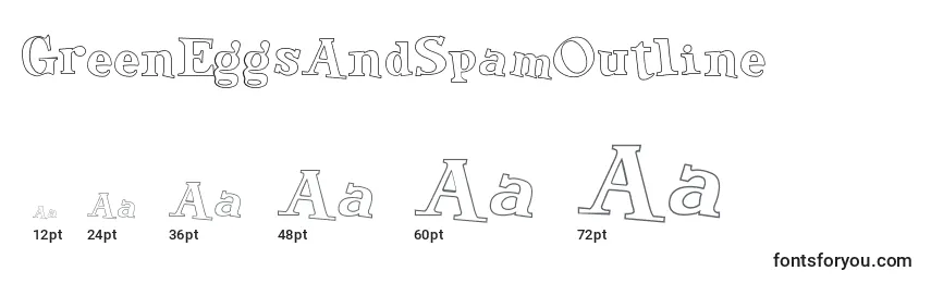 GreenEggsAndSpamOutline Font Sizes