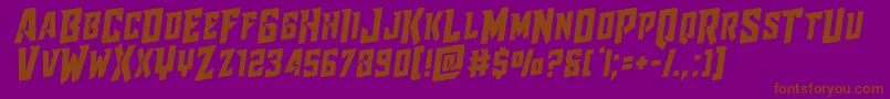 Raidercrusaderrotal Font – Brown Fonts on Purple Background