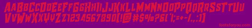 Raidercrusaderrotal Font – Red Fonts on Purple Background