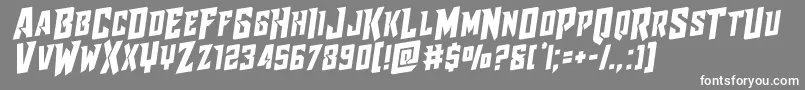 Raidercrusaderrotal Font – White Fonts on Gray Background