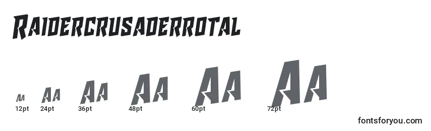 Размеры шрифта Raidercrusaderrotal