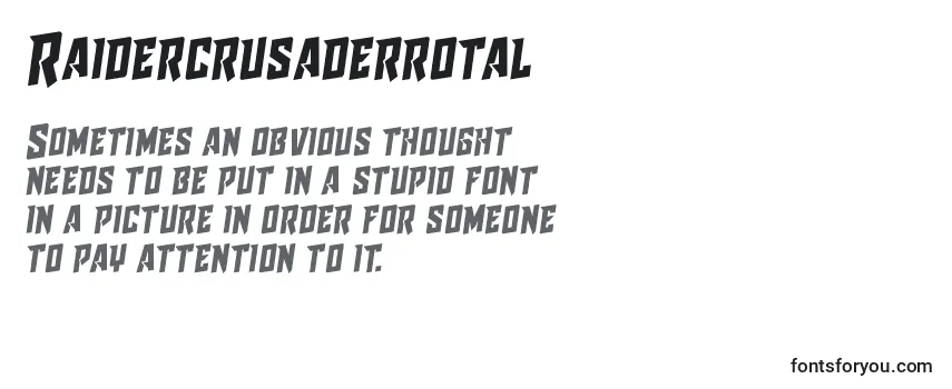 Raidercrusaderrotal Font
