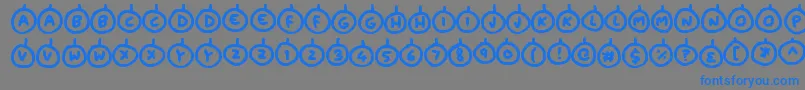 Baubles Font – Blue Fonts on Gray Background