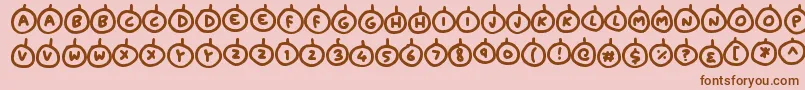Baubles Font – Brown Fonts on Pink Background