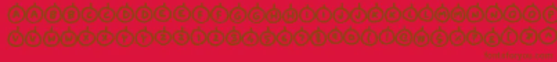 Baubles Font – Brown Fonts on Red Background