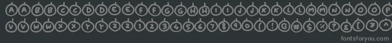 Шрифт Baubles – серые шрифты на чёрном фоне