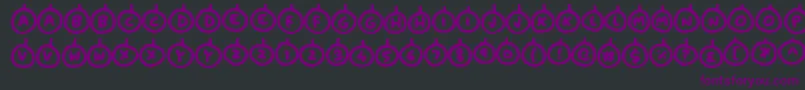 Police Baubles – polices violettes sur fond noir