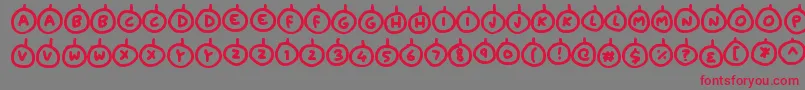 Baubles Font – Red Fonts on Gray Background