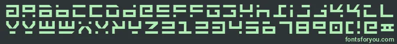 Rockt-fontti – vihreät fontit mustalla taustalla