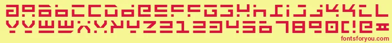 Rockt Font – Red Fonts on Yellow Background