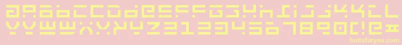 Czcionka Rockt – żółte czcionki na różowym tle
