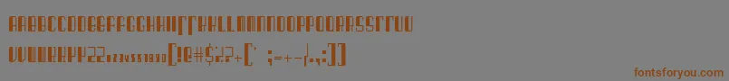 BarcodedecoRegular-fontti – ruskeat fontit harmaalla taustalla