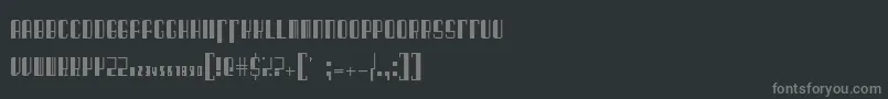 フォントBarcodedecoRegular – 黒い背景に灰色の文字