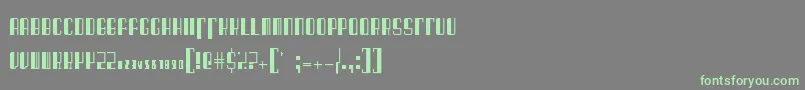 BarcodedecoRegular Font – Green Fonts on Gray Background