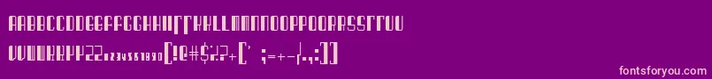 BarcodedecoRegular Font – Pink Fonts on Purple Background