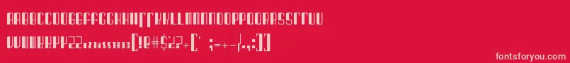 BarcodedecoRegular-Schriftart – Rosa Schriften auf rotem Hintergrund