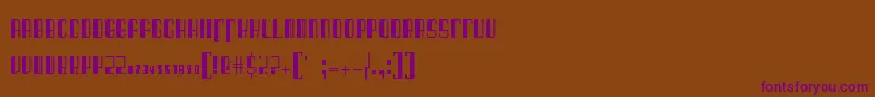 Шрифт BarcodedecoRegular – фиолетовые шрифты на коричневом фоне