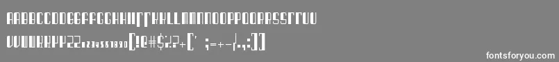BarcodedecoRegular Font – White Fonts on Gray Background
