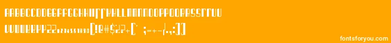 BarcodedecoRegular Font – White Fonts on Orange Background