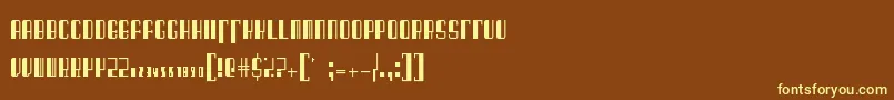 BarcodedecoRegular Font – Yellow Fonts on Brown Background