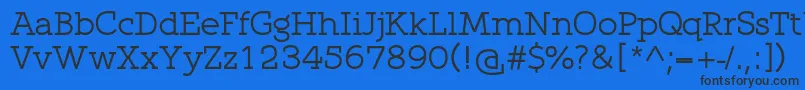 Qlarendon Font – Black Fonts on Blue Background