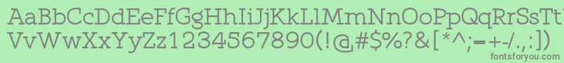 Qlarendon Font – Gray Fonts on Green Background