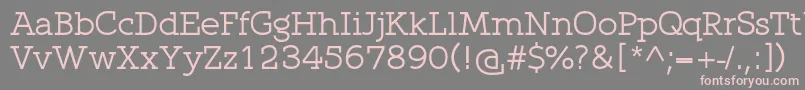 Qlarendon Font – Pink Fonts on Gray Background