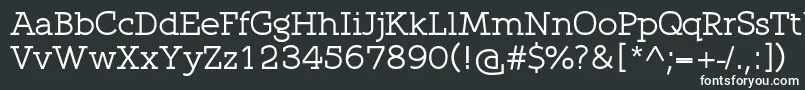 Шрифт Qlarendon – белые шрифты на чёрном фоне