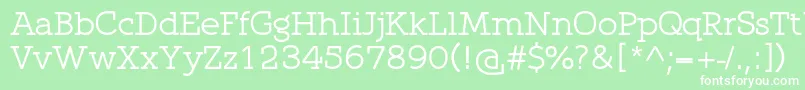 Qlarendon Font – White Fonts on Green Background