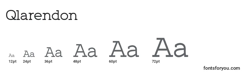 Qlarendon Font Sizes