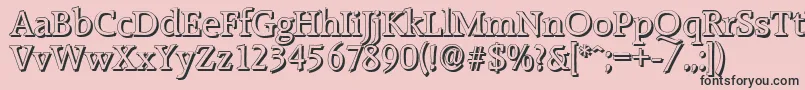 RaleighshadowRegular Font – Black Fonts on Pink Background