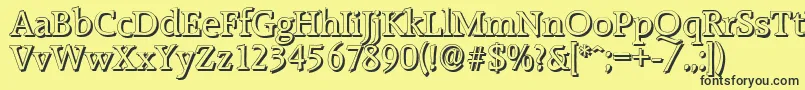 RaleighshadowRegular Font – Black Fonts on Yellow Background