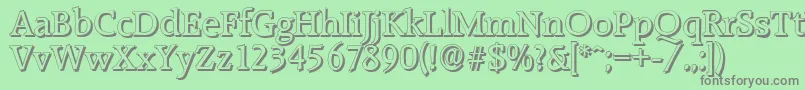 RaleighshadowRegular Font – Gray Fonts on Green Background