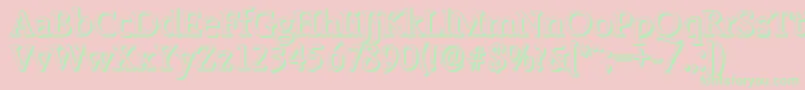 RaleighshadowRegular-Schriftart – Grüne Schriften auf rosa Hintergrund