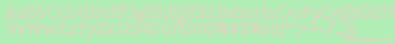 RaleighshadowRegular Font – Pink Fonts on Green Background