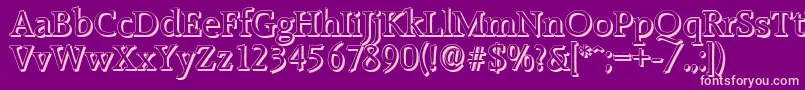 RaleighshadowRegular Font – Pink Fonts on Purple Background