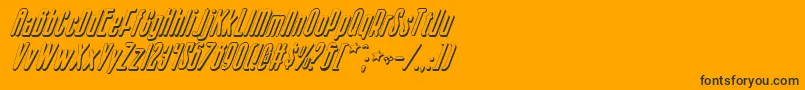 SisterEuropeShadowItalic Font – Black Fonts on Orange Background