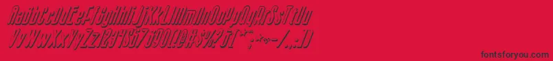 SisterEuropeShadowItalic Font – Black Fonts on Red Background