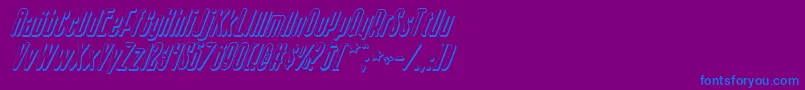 SisterEuropeShadowItalic Font – Blue Fonts on Purple Background