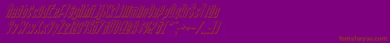 SisterEuropeShadowItalic Font – Brown Fonts on Purple Background