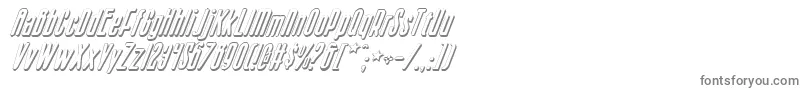 フォントSisterEuropeShadowItalic – 白い背景に灰色の文字