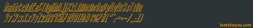 Шрифт SisterEuropeShadowItalic – оранжевые шрифты на чёрном фоне