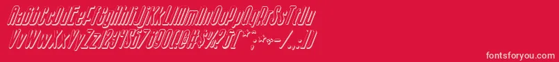 SisterEuropeShadowItalic Font – Pink Fonts on Red Background